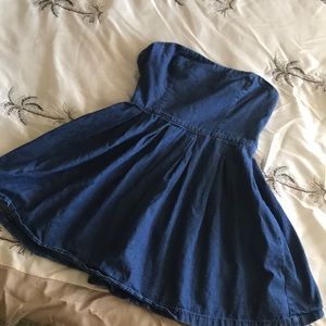 Denim styled sleeveless summer dress